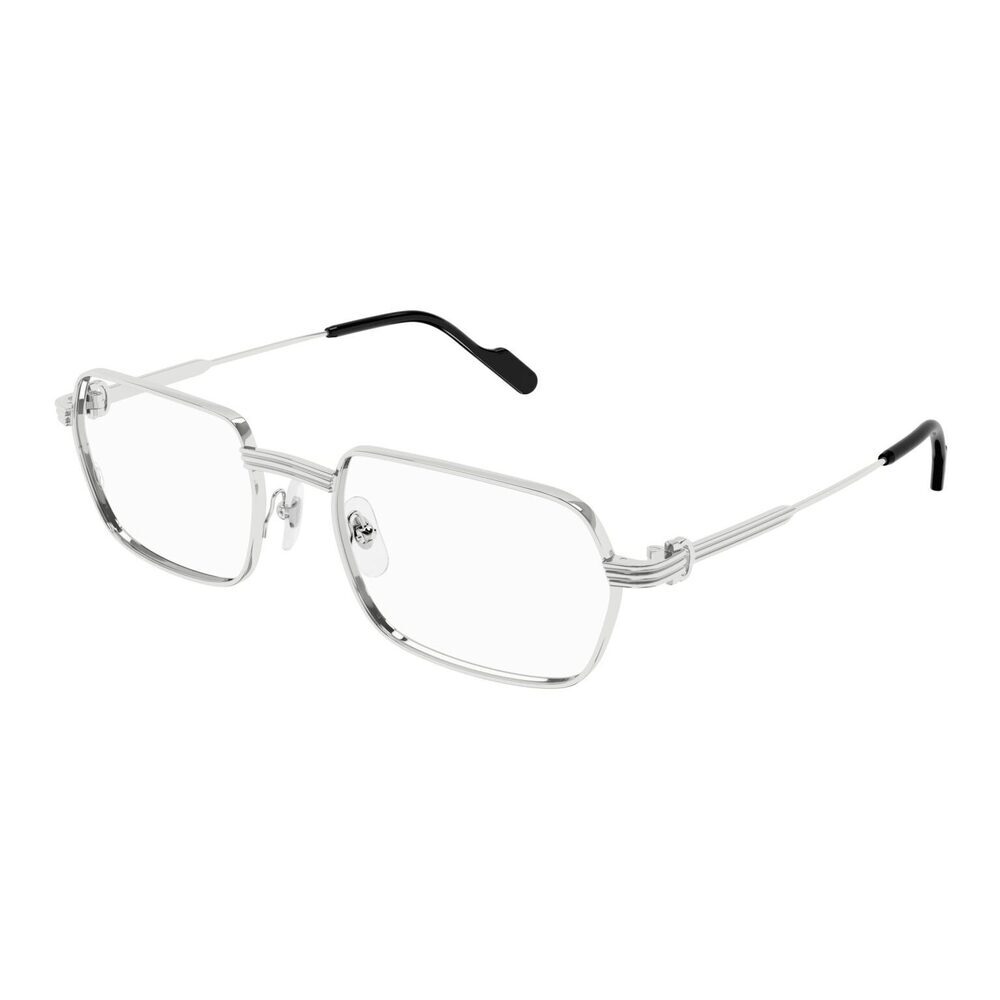 Cartier CT0483o-002 Eyeglasses Silver Metal Square